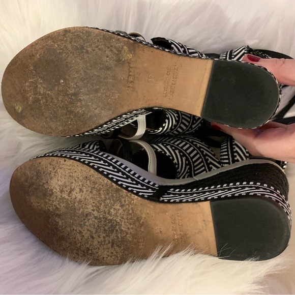 Authentic beautiful Hermes wedge sandals. Very unique and comfy! *pre-owned - Picture 8 of 9